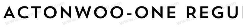 ActonW00-One Regular字体转换